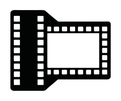 Film strip icon on white background vector