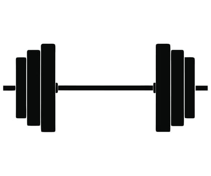 A barbell icon on a white background vector