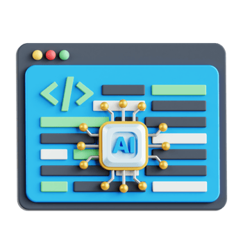AI Programming 3D Icon Illustration png