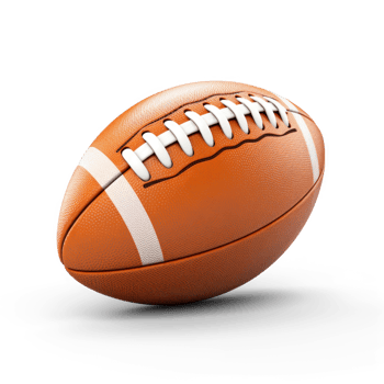 American football ball isolated on transparent background png