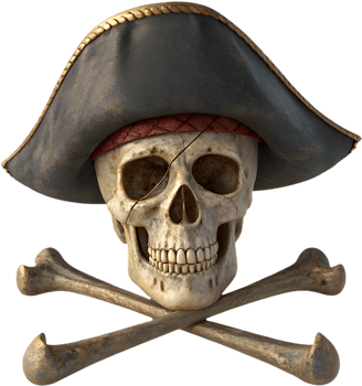 Pirate Themed Jolly Roger Clipart for Creative Art Creations. . png