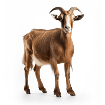 Toggenburg goat against transparent background png