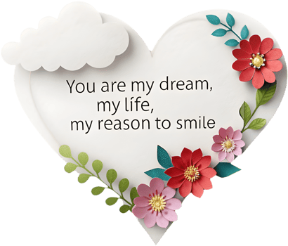 Express Love and Feelings with Heartfelt Message Clipart. . png