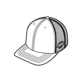 A baseball cap with a mesh panel on the front vector