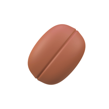 Coffee beans isolated 3d render icon illustration png
