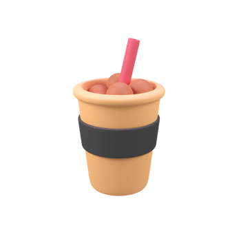 boba drink isolated 3d render icon illustration png
