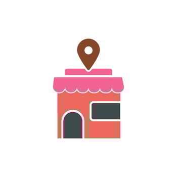 Store location icon vector