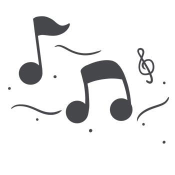 music notes icon, illustration png