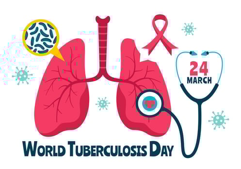 World Tuberculosis Day Flat Cartoon Illustration Highlighting Medical Awareness on March 24 vector