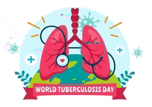 Tuberculosis Awareness Campaign Design with Healthcare Elements for World TB Day vector