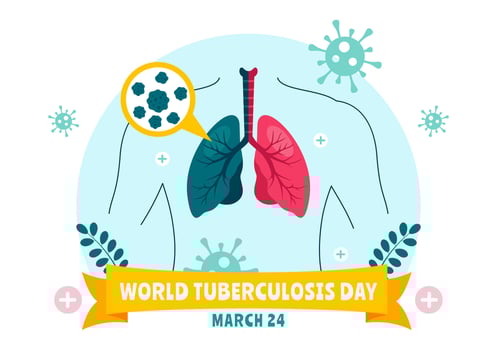 Flat Style World TB Day Design Featuring Healthcare and Awareness Concepts vector