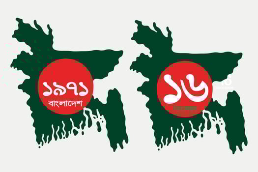Modern Bangladesh Map Illustration in National Colors vector