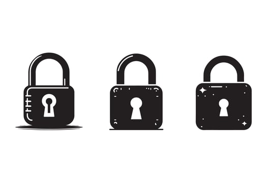 Lock Silhouette Illustration artwork vector