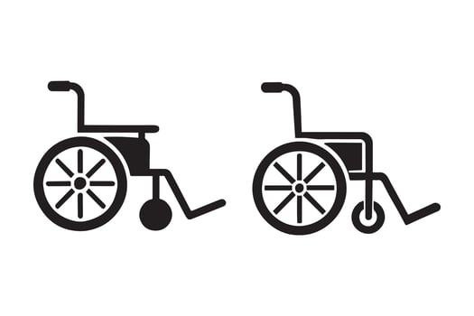 Wheel Chair silhouette illustration vector