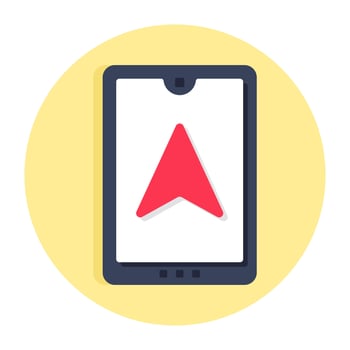 A trendy design icon of mobile navigation cursor vector
