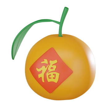 3D Render, Mandarin Oranges Chinese New Year Celebration, Icon Illustration png