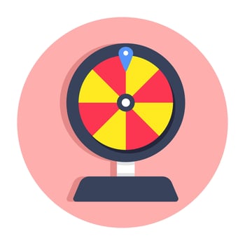 Premium download icon of fortune wheel vector