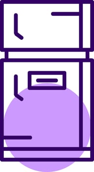 Fridge Outline Style Icon vector