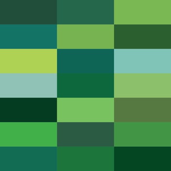 Trendy shades of green color palette collection vector