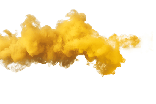 Yellow smoke transparent png