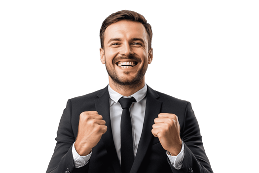 A man in a suit and tie is smiling png