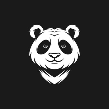 Panda face mascot logo design illustration vector