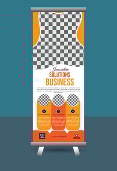 Business rollup banner design, Story post stand rollup banner design vector