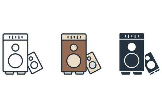 speaker icon set vector