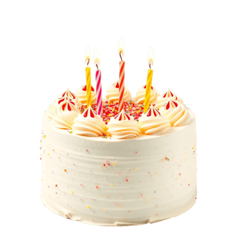 Birthday cake with candles png