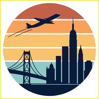 Modern City Graphic T-Shirt Design, Cityscape T-shirt Design vector