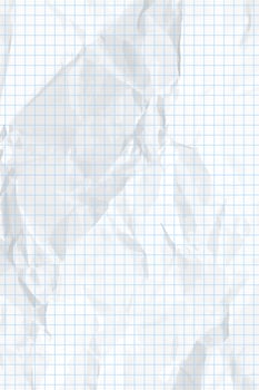 White clean crumpled checkered paper vector