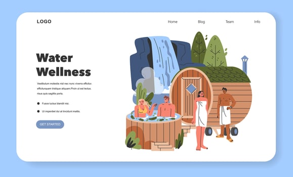 Water Wellness. Flat Illustration vector