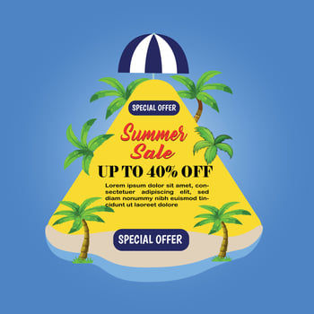 Summer sell offer design vector