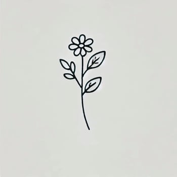 A flower is drawn on a white background vector