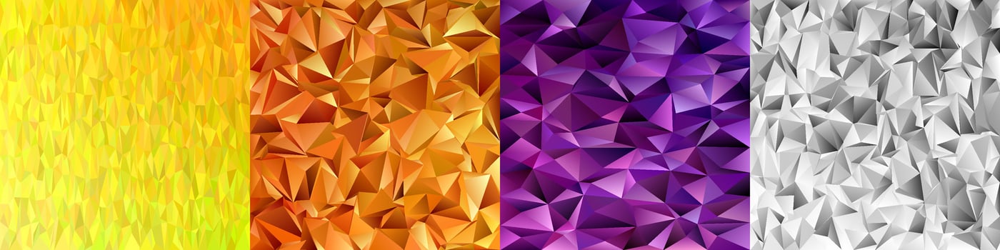 Abstract triangle polygon background collection vector