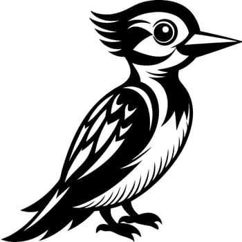 Woodpecker Bird Mascot Illustration Art vector