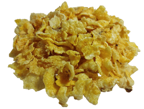 a group of yellow corn flakes cereal png