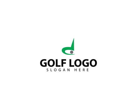 Golf logo. Golf putter and ball. Icon illustration vector