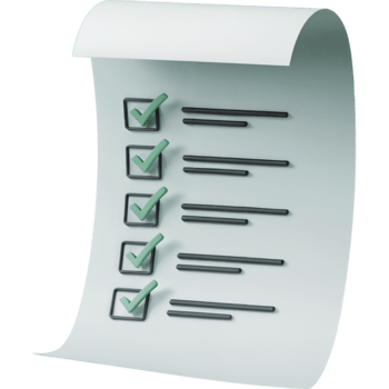 Check list with a green check mark on it png