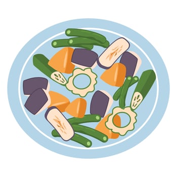 Popular Traditional Filipino vegetable dish Pinakbet vector