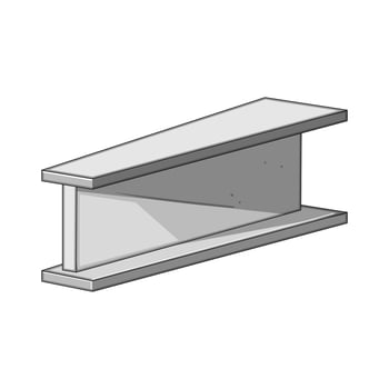 load steel beam cartoon illustration vector