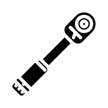 torque wrench car repair tool glyph icon illustration vector
