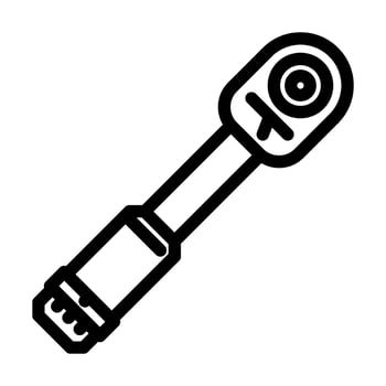 torque wrench car repair tool line icon illustration vector