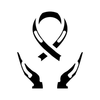 breast cancer awareness woman disease glyph icon illustration vector