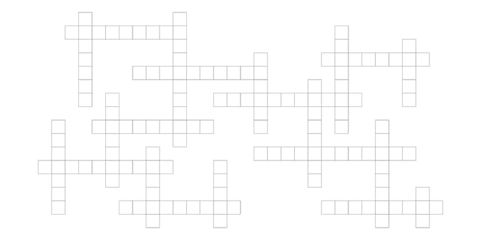 Crossword puzzle pattern with empty word boxes. Flat design for newspaper and web. vector