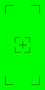 Chroma key vertical green screen with tracker points. Ideal for special effects in social media vertical videos. flat design. vector