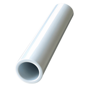 White ceramic tube, cylindrical shape, glossy finish, on transparent background png