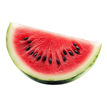 Watermelon slice on transparent background png