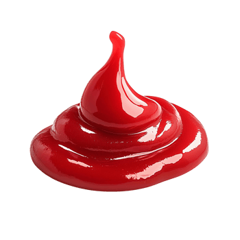 Red sauce swirl on transparent background png