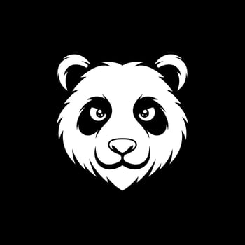 Panda face, mascot logo vector